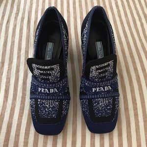 Prada Knit Shoes with Block Heel
